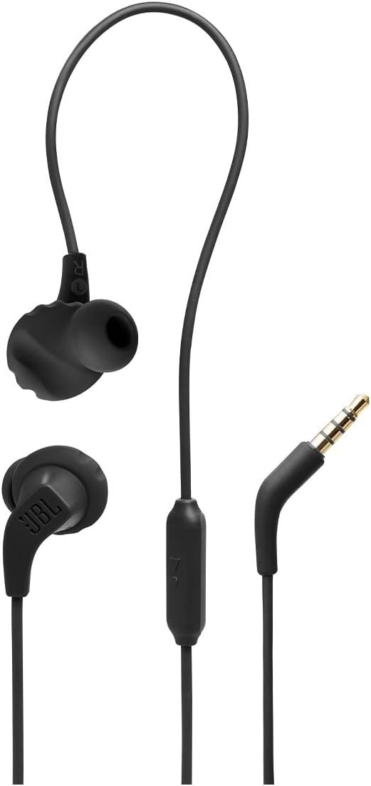 JBL Endurance Run 2 Wired – Waterproof Wired Sports In-Ear Headphones, Pure Bass