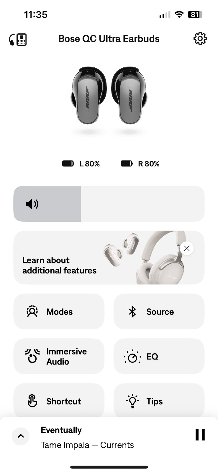 Bose QuietComfort Ultra True Wireless Noise Cancelling Earbuds – Black – 882826