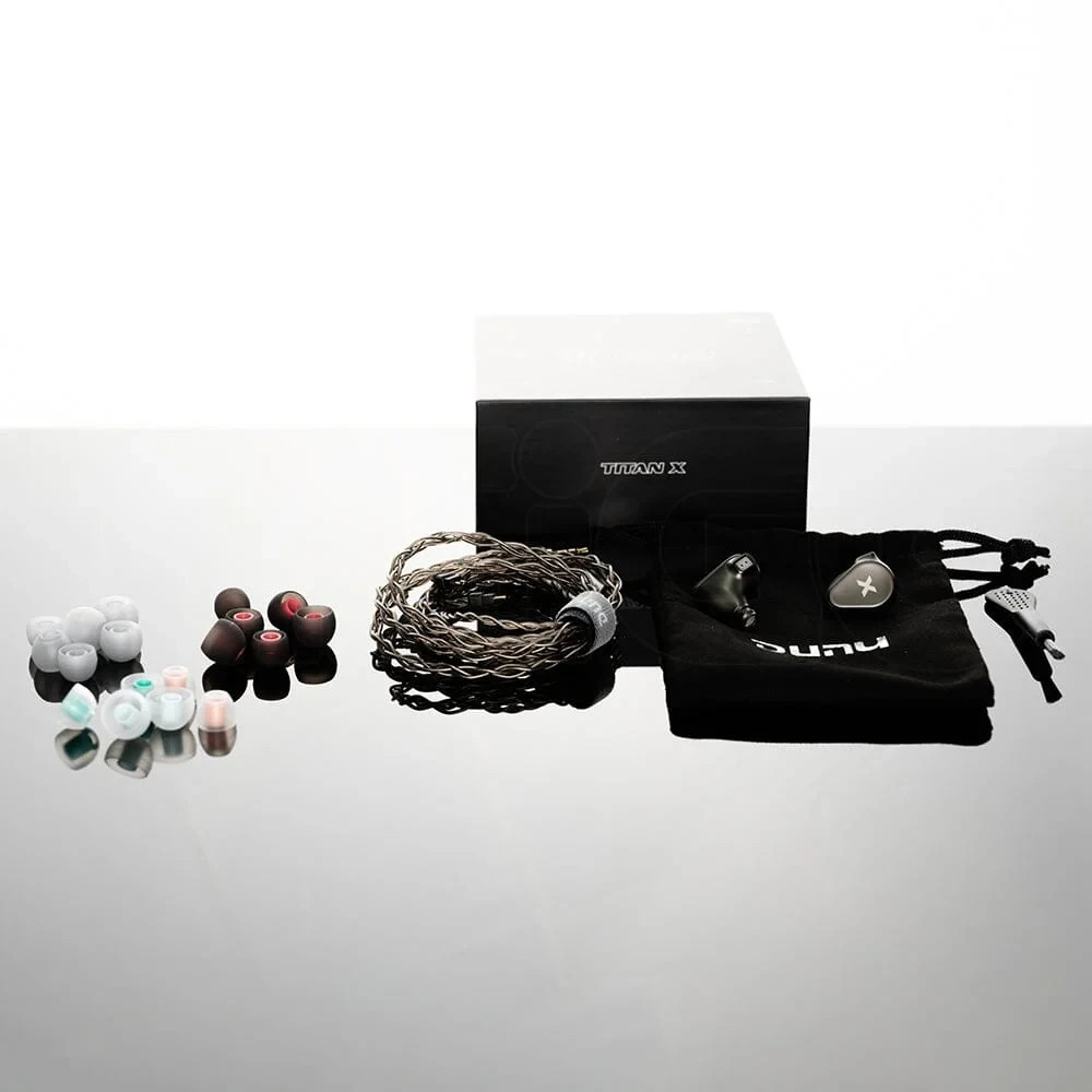 DUNU Titan X HiFi IEM Earphones Dual Magnetic Dynamic Driver Metal Alloy Housing