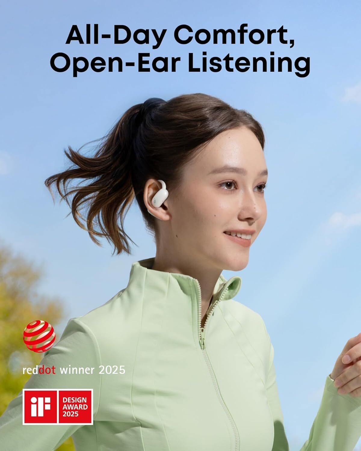 Soundcore AeroFit 2 Open-Ear Headphones Free Al Translation Hi-Res IP55 |Refurb