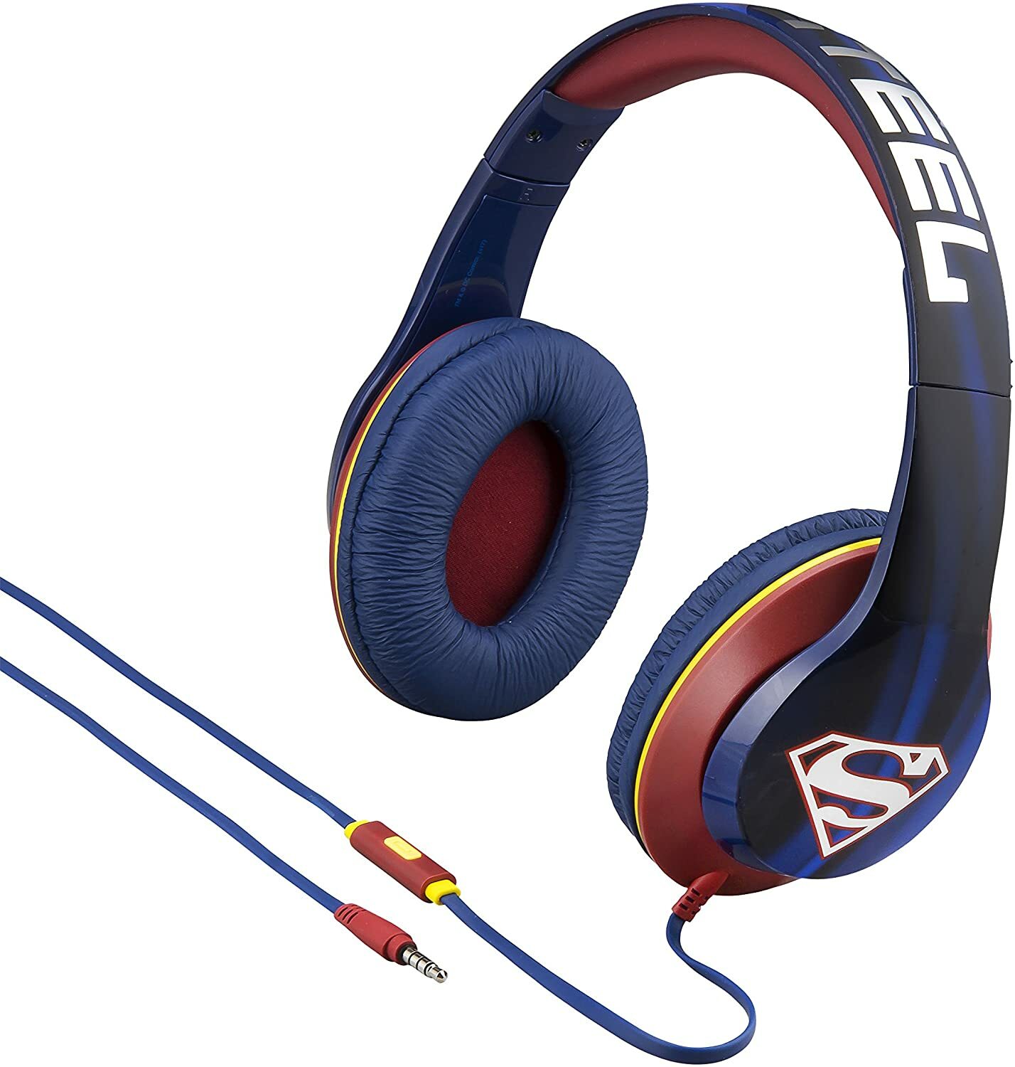 iHome Superman Headphones for Kids Wired Headphones w/ Built in Mic – eKids