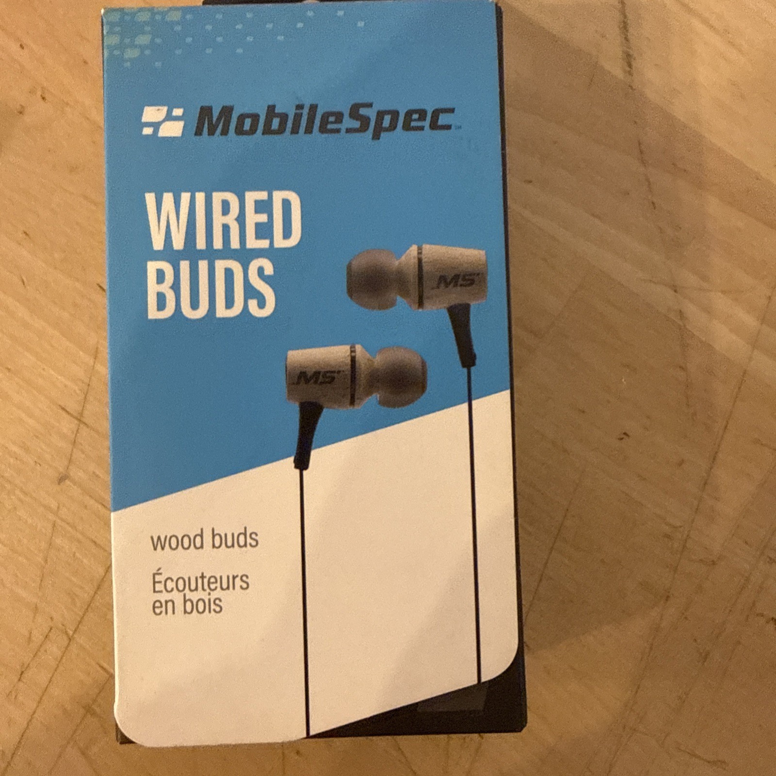 Mobile Spec Wired Buds Wood Buds In Line Mic