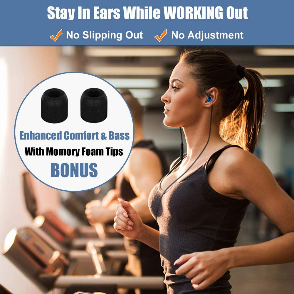 Wired over Ear Earbuds for Kids Women Small Ears, Sport In-Ear Headphones Earhoo