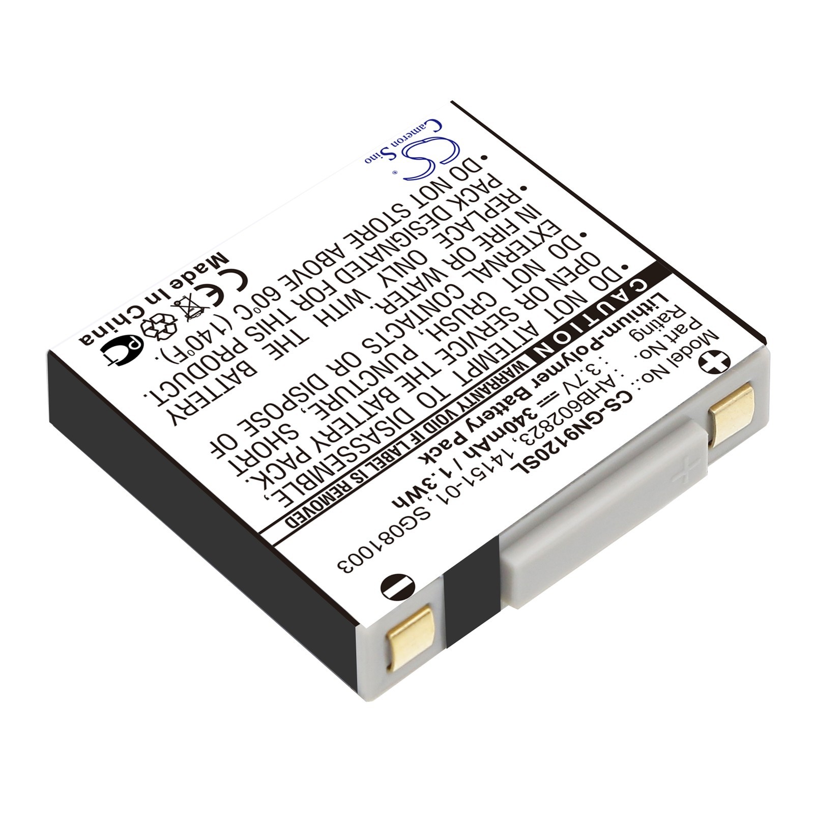 BATTERIE 3.7V 340mAh Type 14151-01 AHB602823 SG081003 For GN Netcom 9120 9125