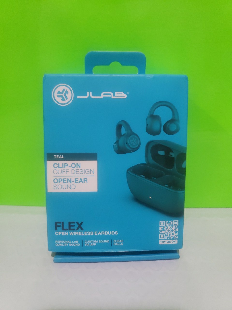 JLab Flex Open Earbuds Clip-on Cuff Design Wireless Bluetooth Multipoint – Teal
