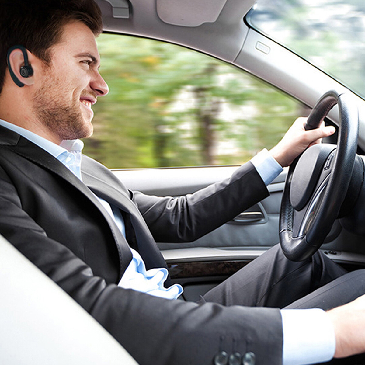 Trucker Bluetooth 5.2 Wireless Headset With Noise Cancelling Mic For Phones PC
