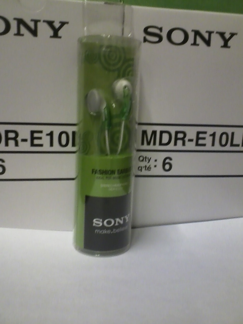 Sony MDR-E10LP In-Ear Stereo Headphone -MDRE10LP Green ” New in Sealed Pack “