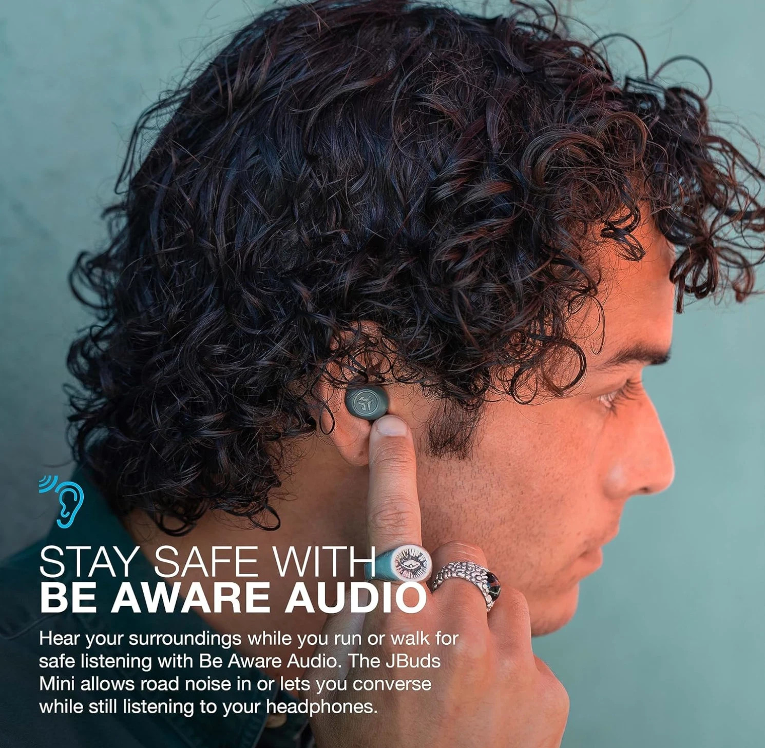 JBuds Mini True Wireless Bluetooth Earbuds + Charging Case, Crystal Clear Calls