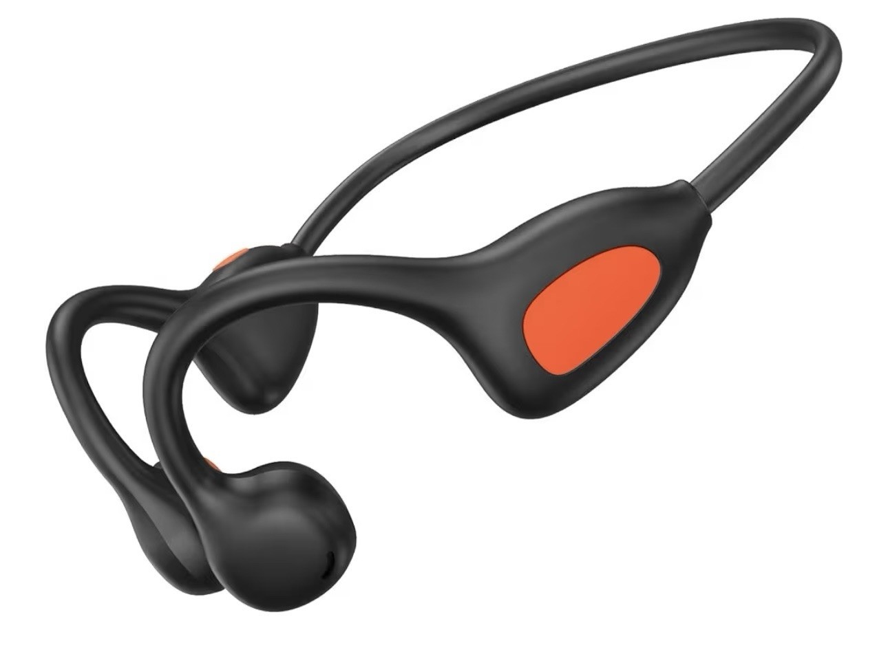 Black and Orange Double Ear-hook Headphones Bone Conduction Ear-hook Design