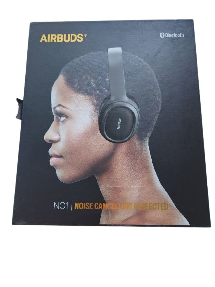 Airbuds NC1 White Noise Cancelling Wireless Headphones – Black