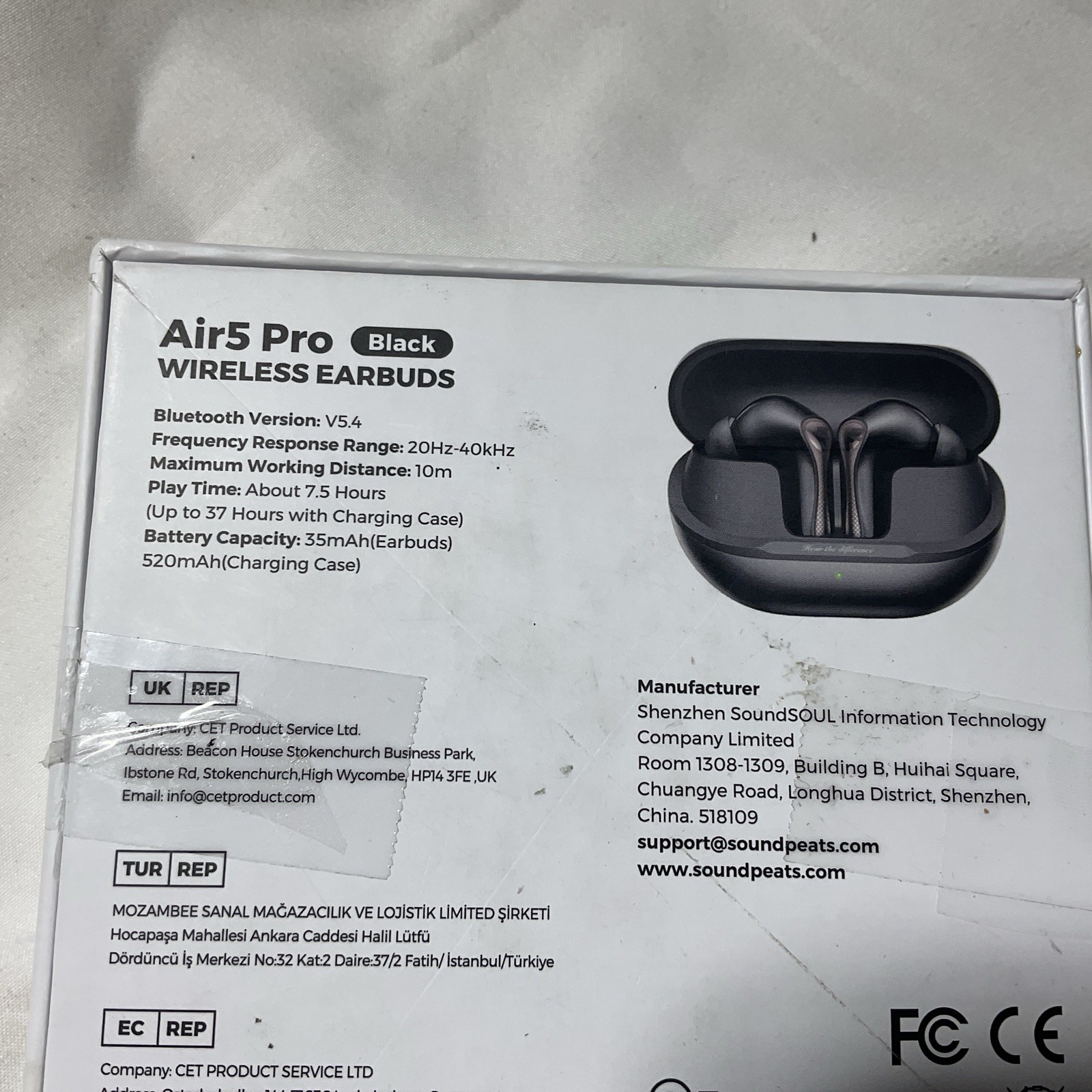 SoundPEATS Air5 Pro Hi-Res Wireless Earbuds LDAC Snapdragon Sound Bluetooth G7