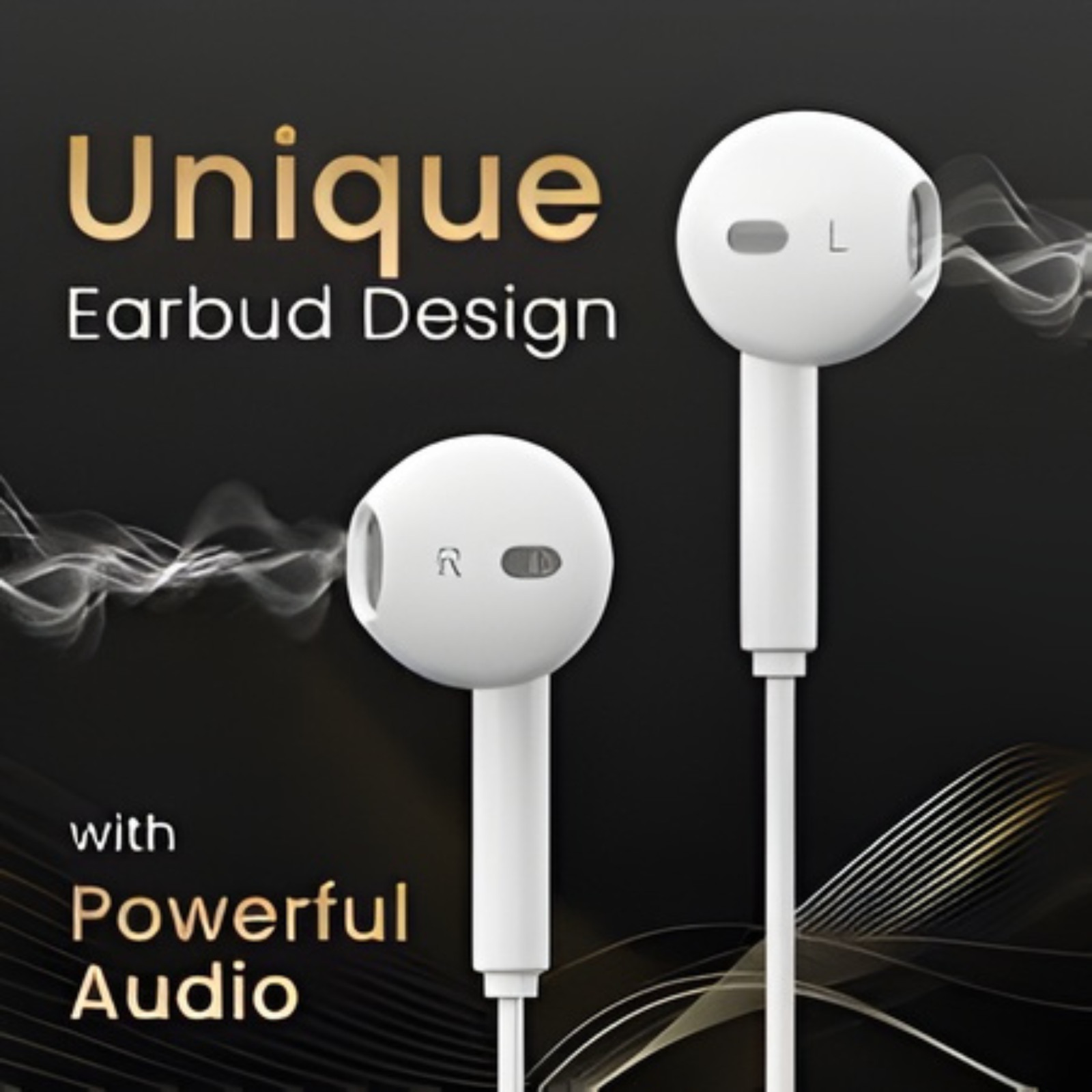 WaveSound Wired Earbuds with 3.5mm AUX Jack | No Mic & No Remote – 12 Pack
