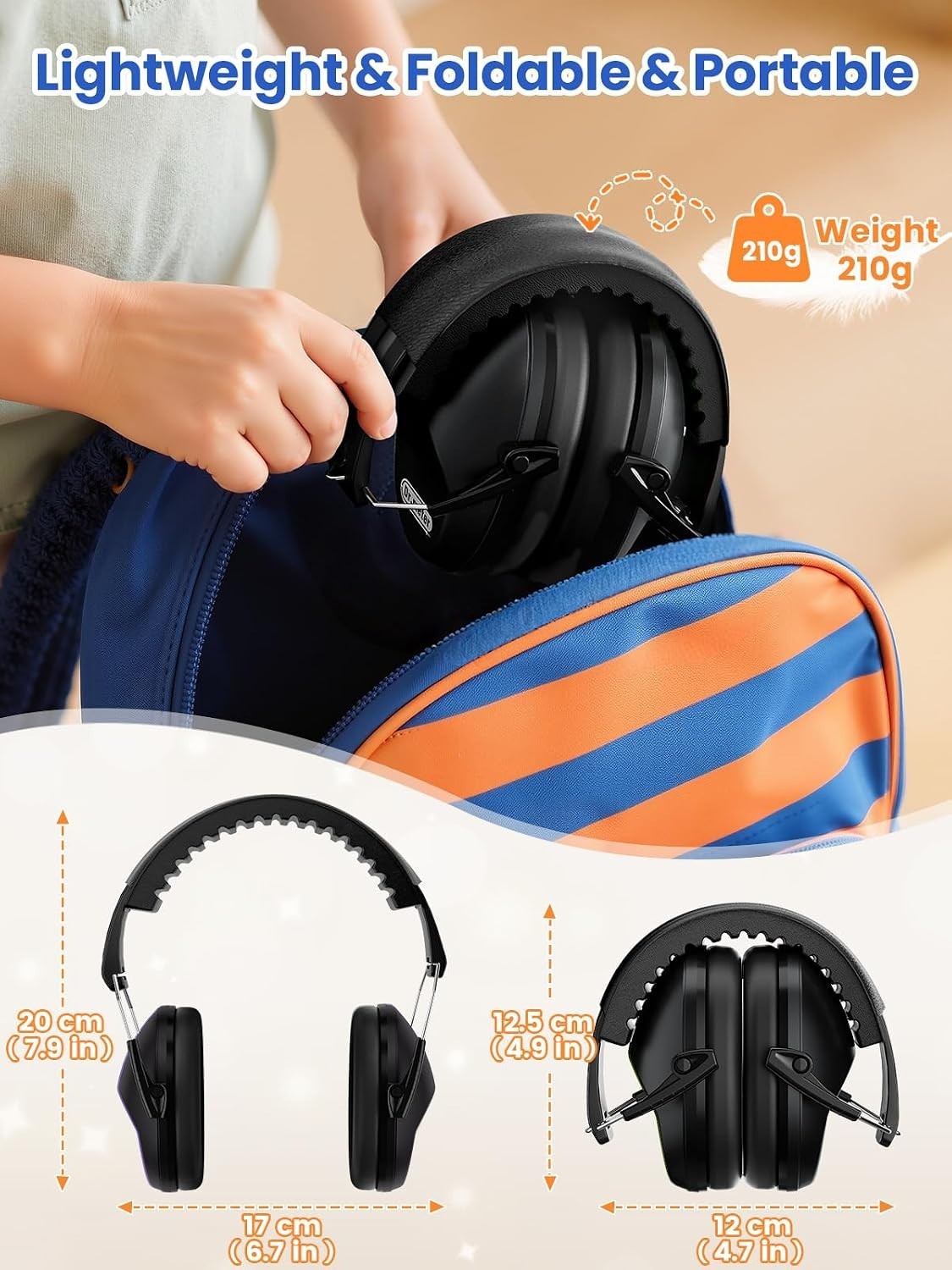 Adjustable Noise Cancelling Headphones for Kids – 27 dB Protection for Events