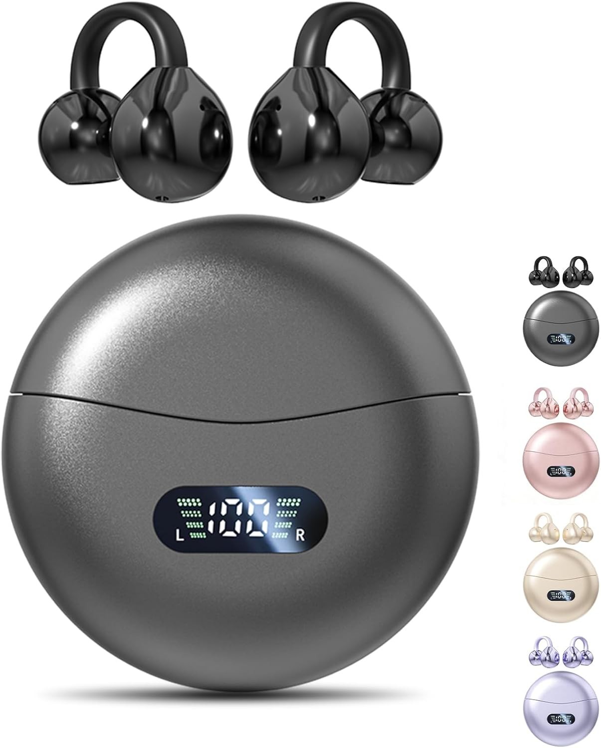 Clip on Earbuds,Open Ear Earbuds Wireless Bluetooth 5.4, Lightweight Open Ear…