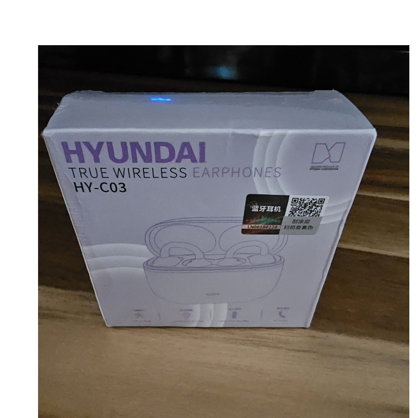 Hyundai HY-C03 Wireless Bluetooth Earphones In-Ear White Double 10mm