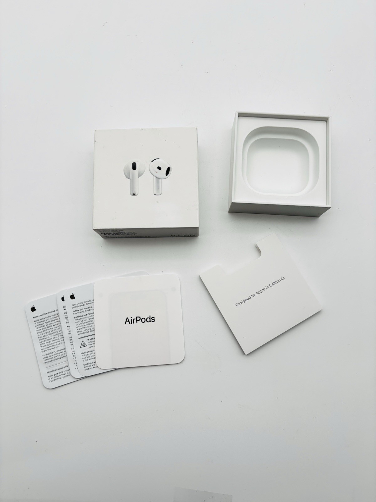 Apple AirPods 4th Generation. BOX ONLY. A3058 A3050 A3053 White