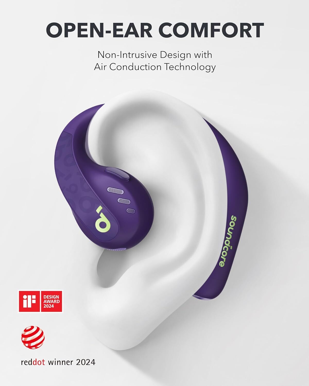 Soundcore AeroFit Pro Open-Ear Headphones LDAC Sport Earbuds 46H Play|Refurbish