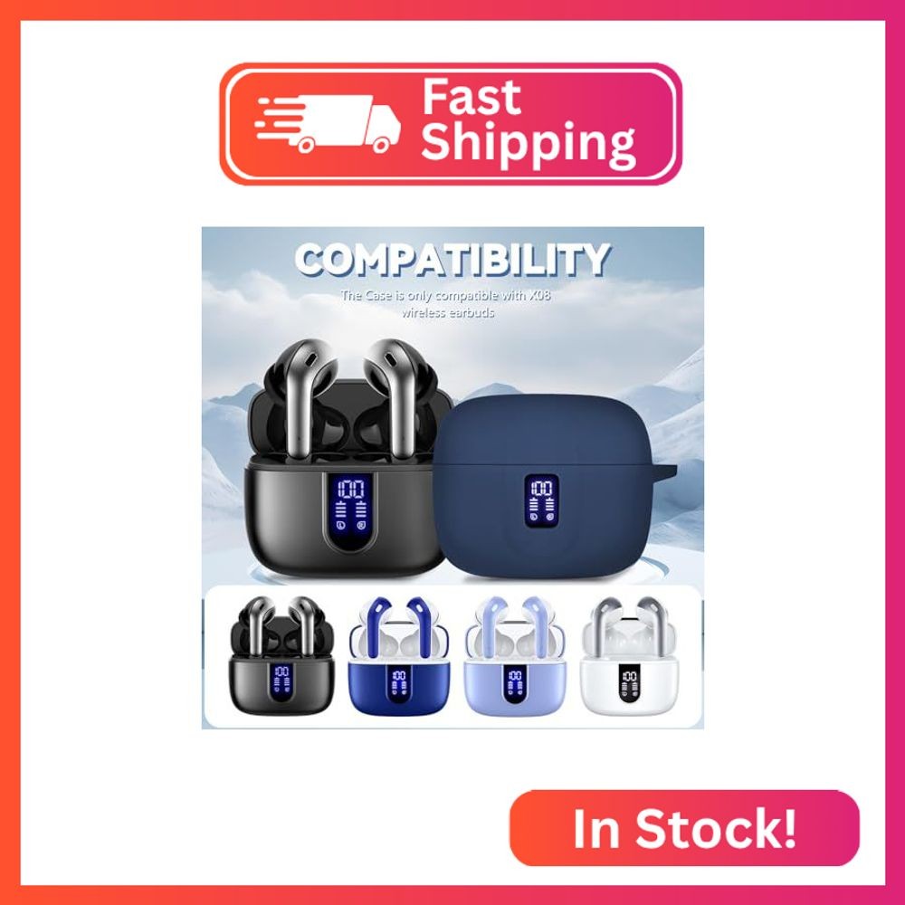 Silicone Case for TAGRY X08 Wireless Earbuds Case, Compatible with TAGRY Bluetoo