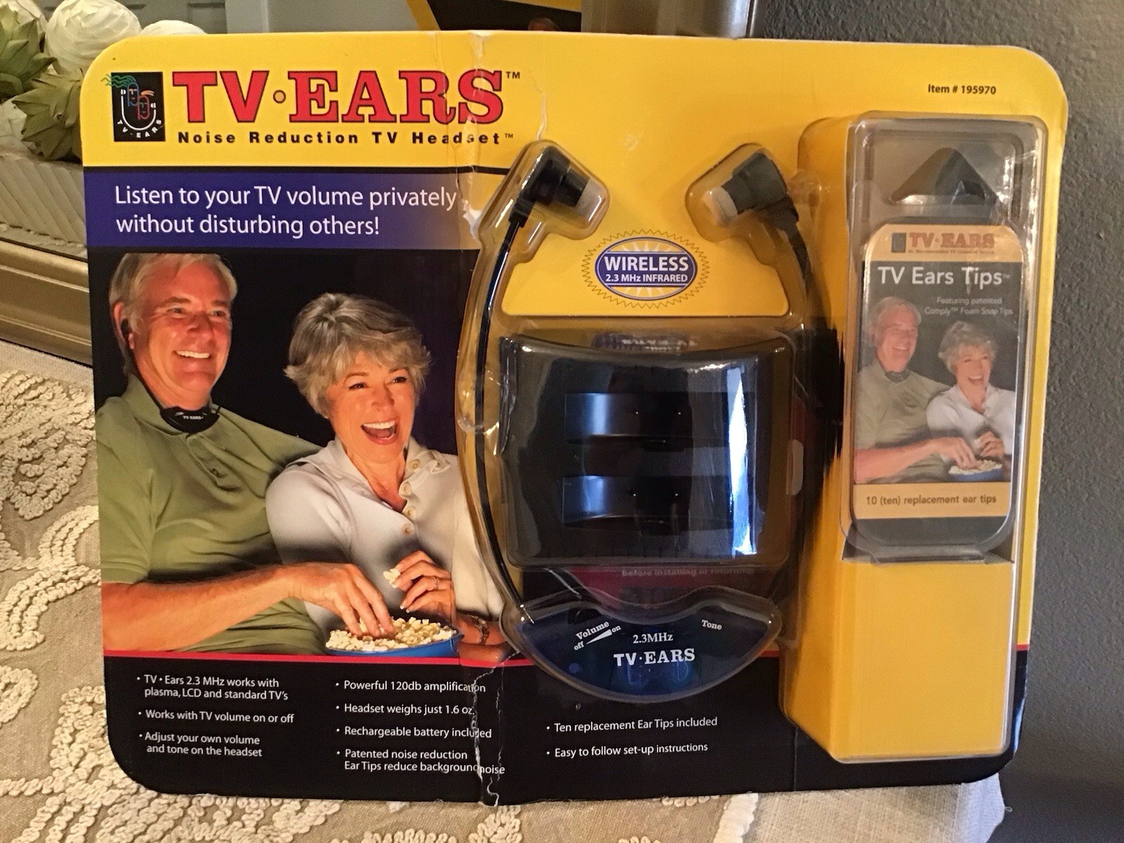 New TV EARS Wireless Noise Reduction TV Headset.  2.3 MHz, Item #195970