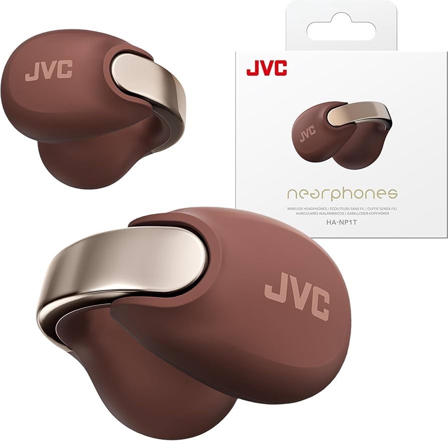 JVC HANP1T Nearphones Open Ear True Wireless Headphones – Maroon *NEW SEALED* A1
