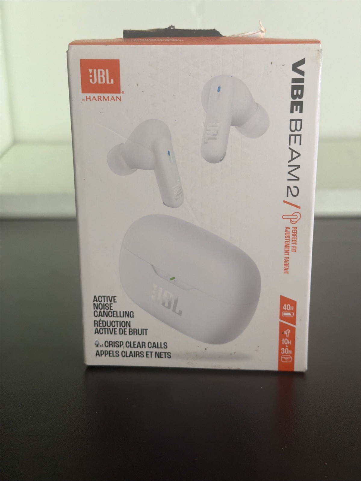 JBL Vibe Beam 2 TrueWireless Noise Cancelling Earbuds White Pure Bass Sound