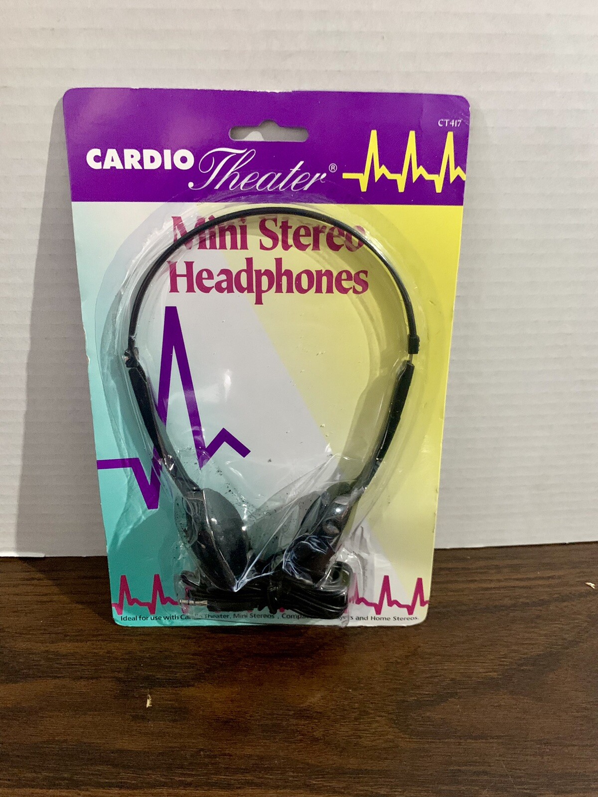 Cardio Theater Mini Stereo Headphones with Adjustable Headband CT 417 6ft Cord