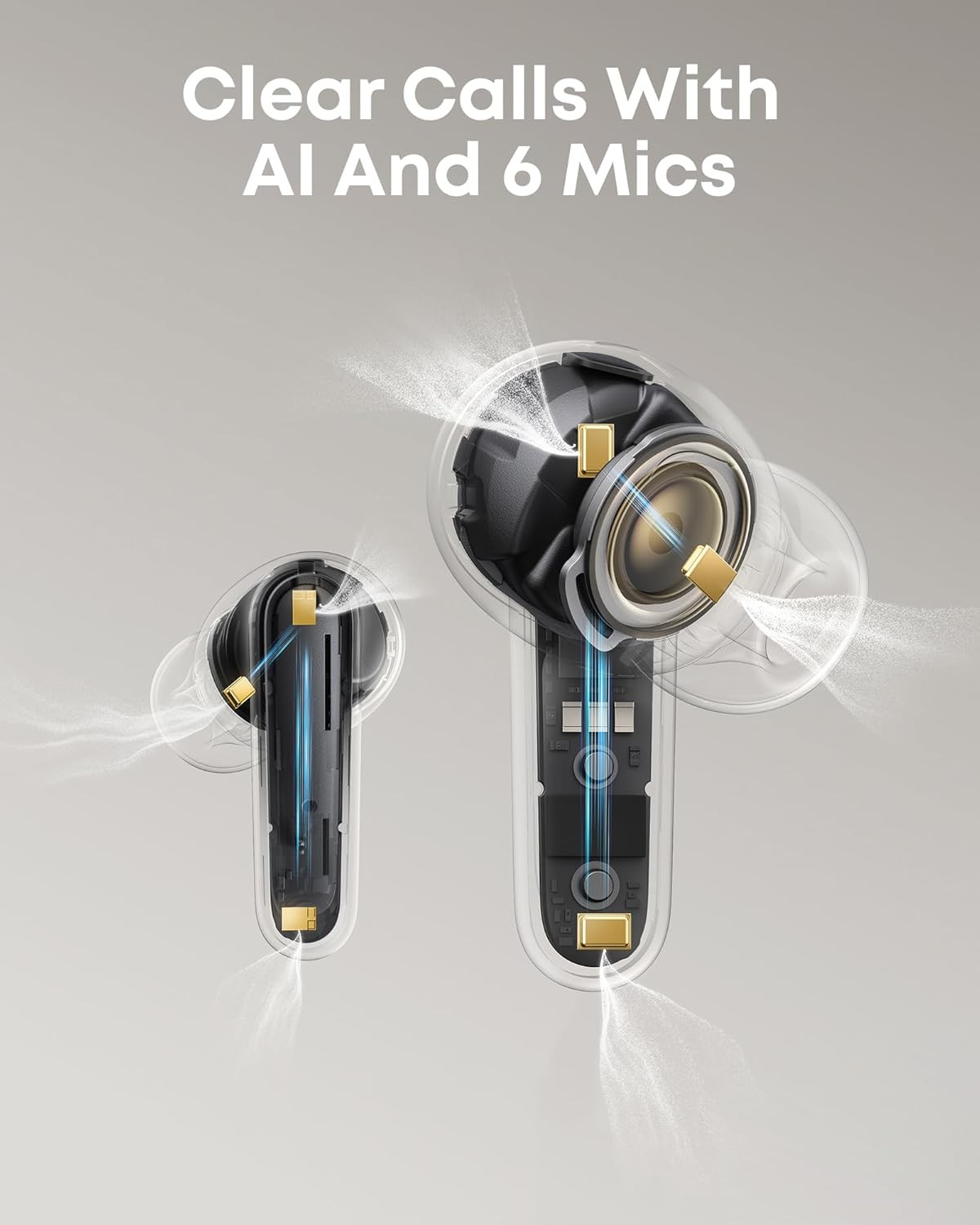 Soundcore P41i by Anker, Adaptive Noise Cancelling Earbuds with Portable Charger