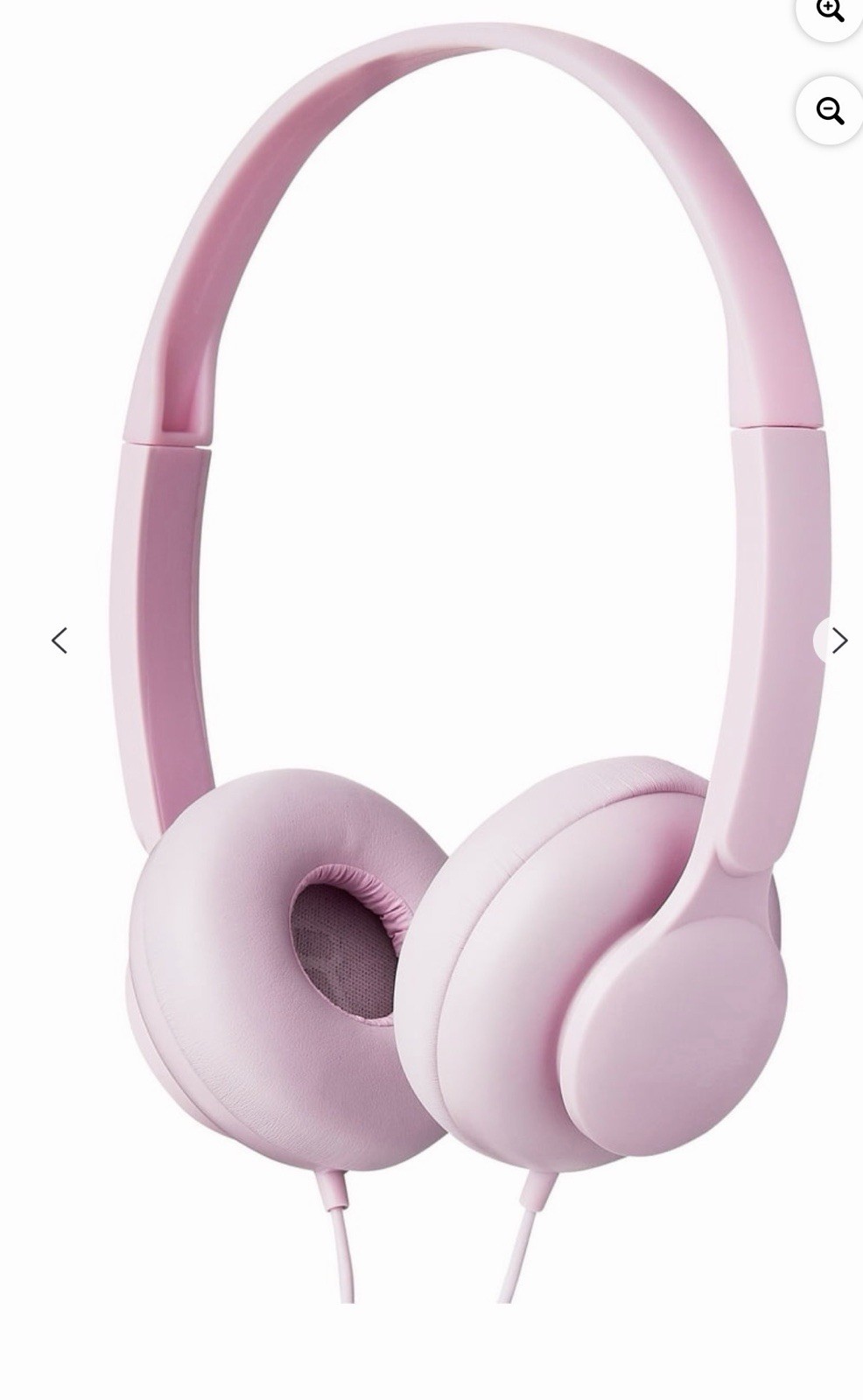 Onn Groove Light Pink Adjustable Headphones 3.5mm Jack Brand New In Packaging