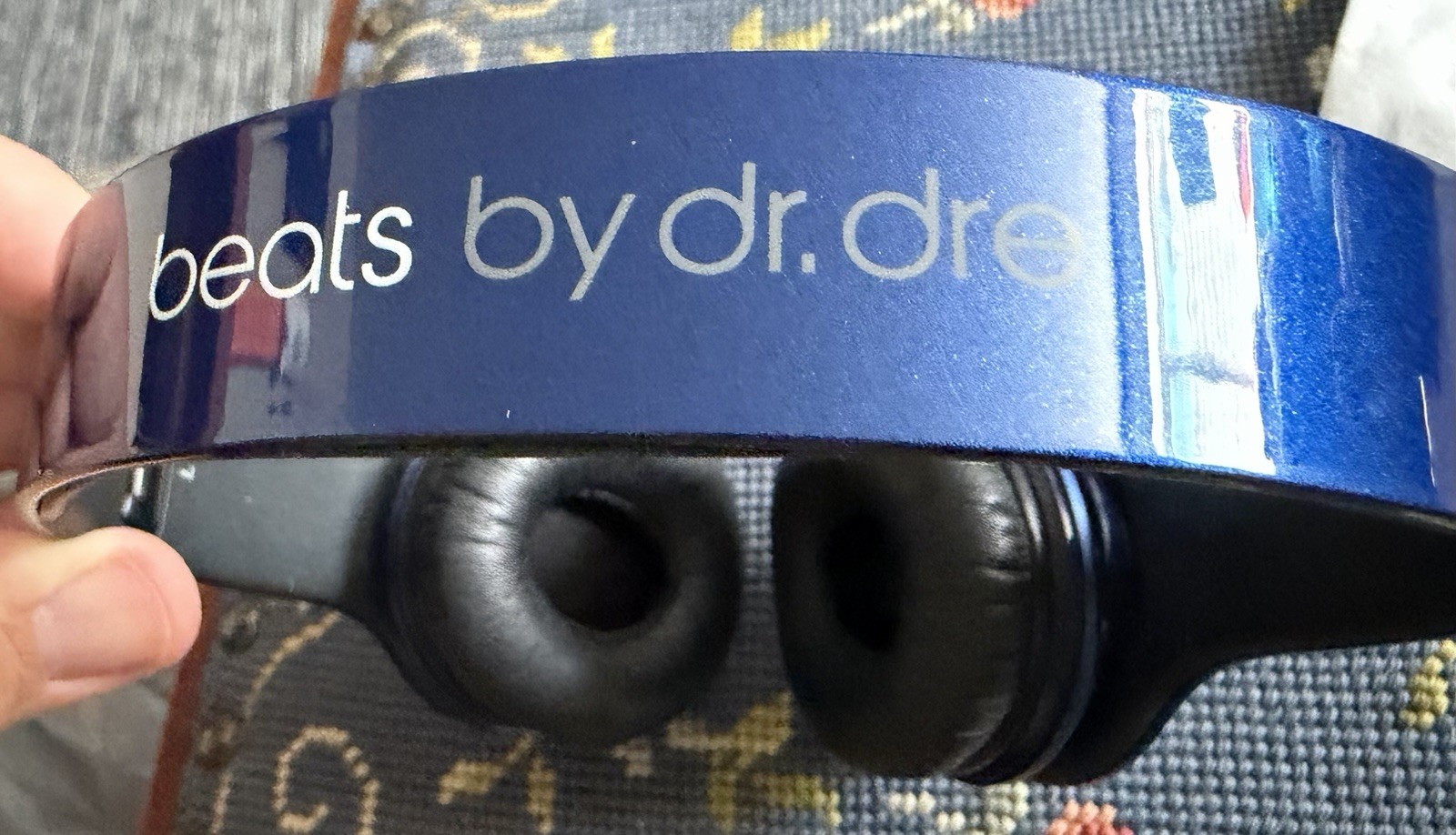 Beats By Dr Dre Solo HD Blue Metallic Ear-Pad (On the Ear) Headphones Ships Fast