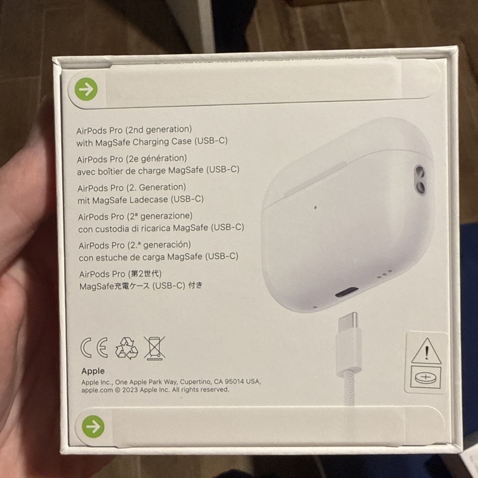 Apple Airpods Pro 2nd Wireless Active Noise Cancelling Earbuds – White MTJV3LL/A