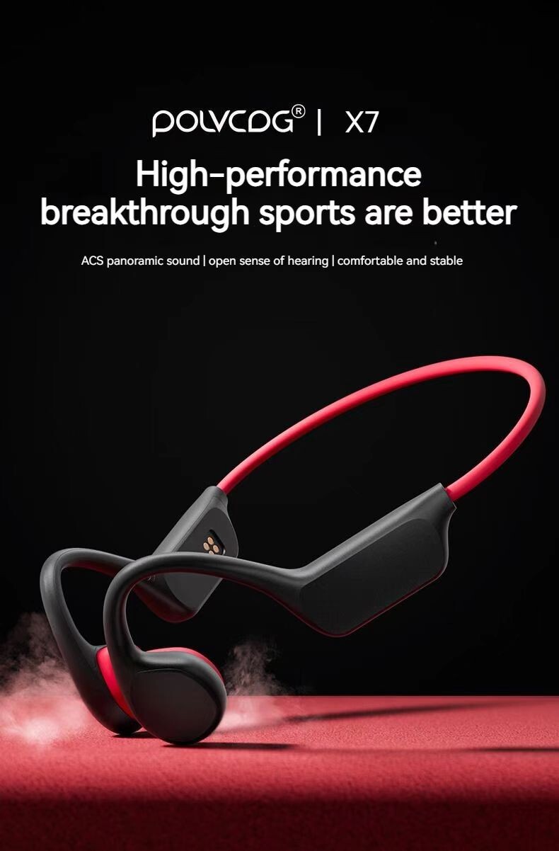 POLVCDG X7 Bone Conduction Wireless Headset 32GB Memory Bluetooth Waterproof AU