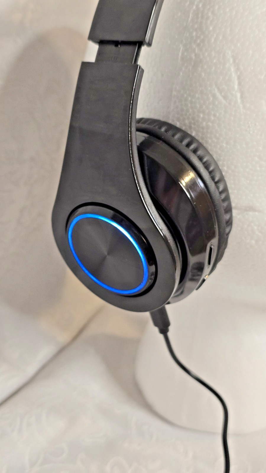 Zihnic Foldable Wireless & Wired Stereo Bluetooth Headphones Over-Ear Blue Black