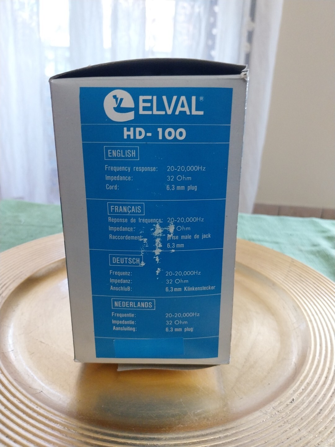 ELVAL Headphones for Stereo HD 100 HEADPHONES for Music 20-20,000 Hz