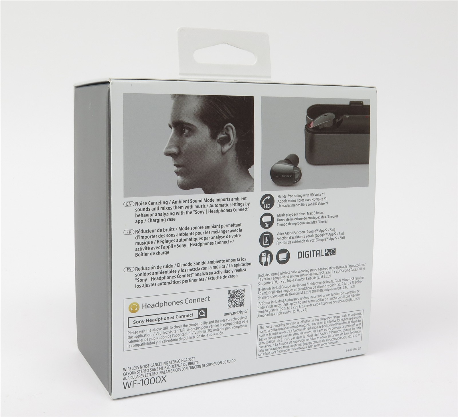 Sony WF-1000X Wireless Noise Canceling Earbuds Bluetooth New Open Box