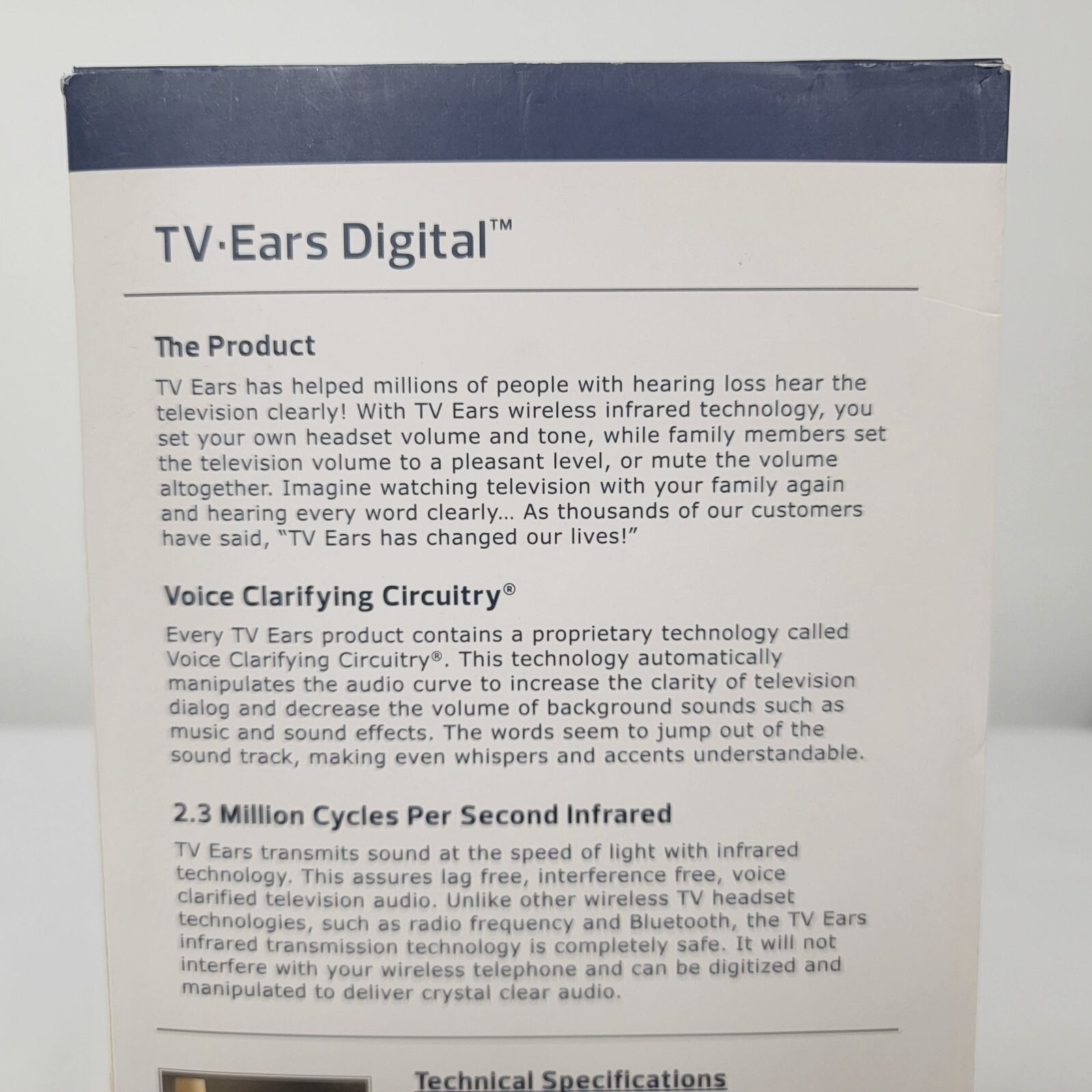 TV EARS 5.0 Digital Wireless Item # 11741 Headset Transmitter Connection Cords