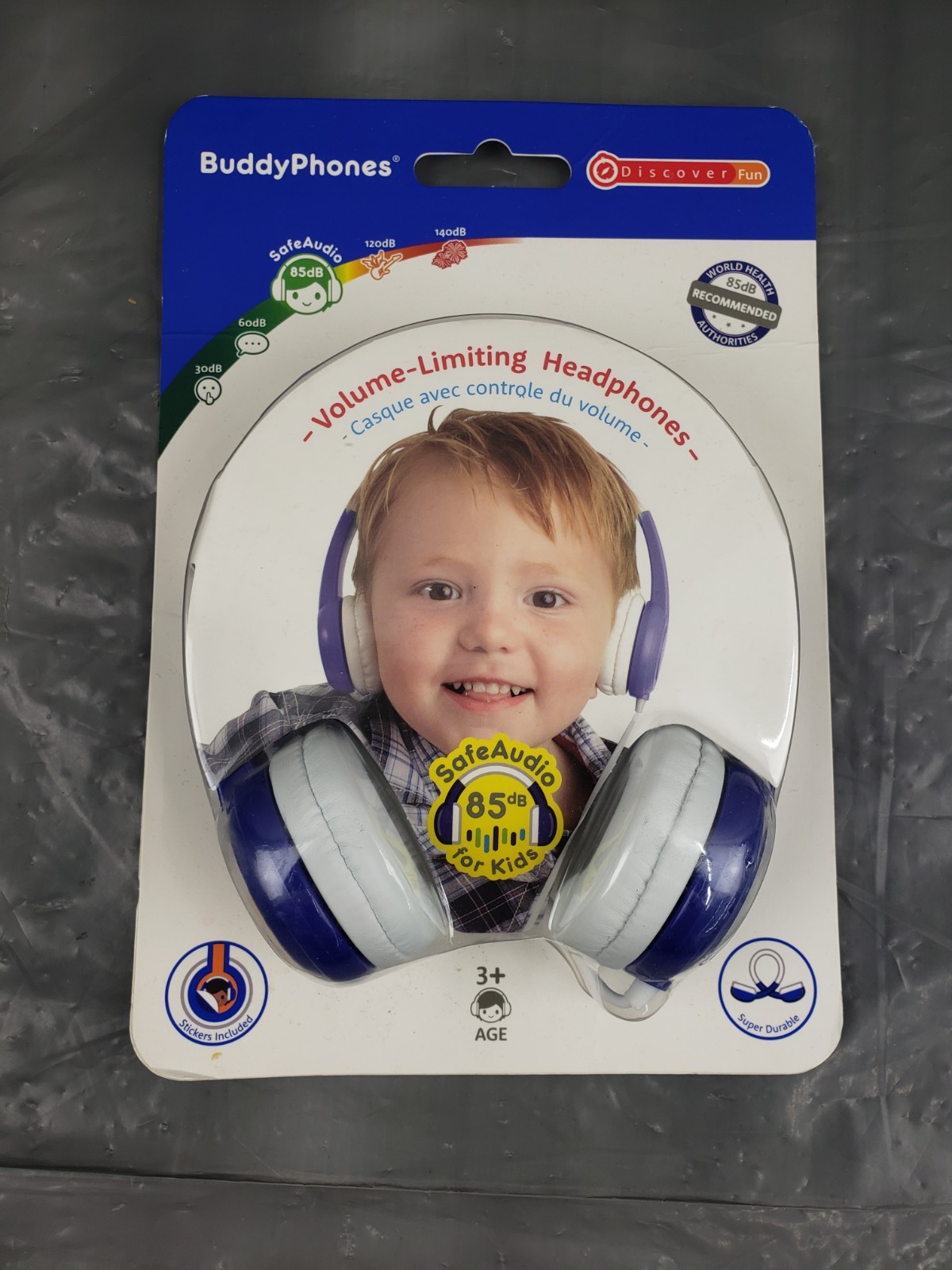 New Buddy Phones Safe Audio 85 for Kids Volume Limiting Headphones Anti Allergic