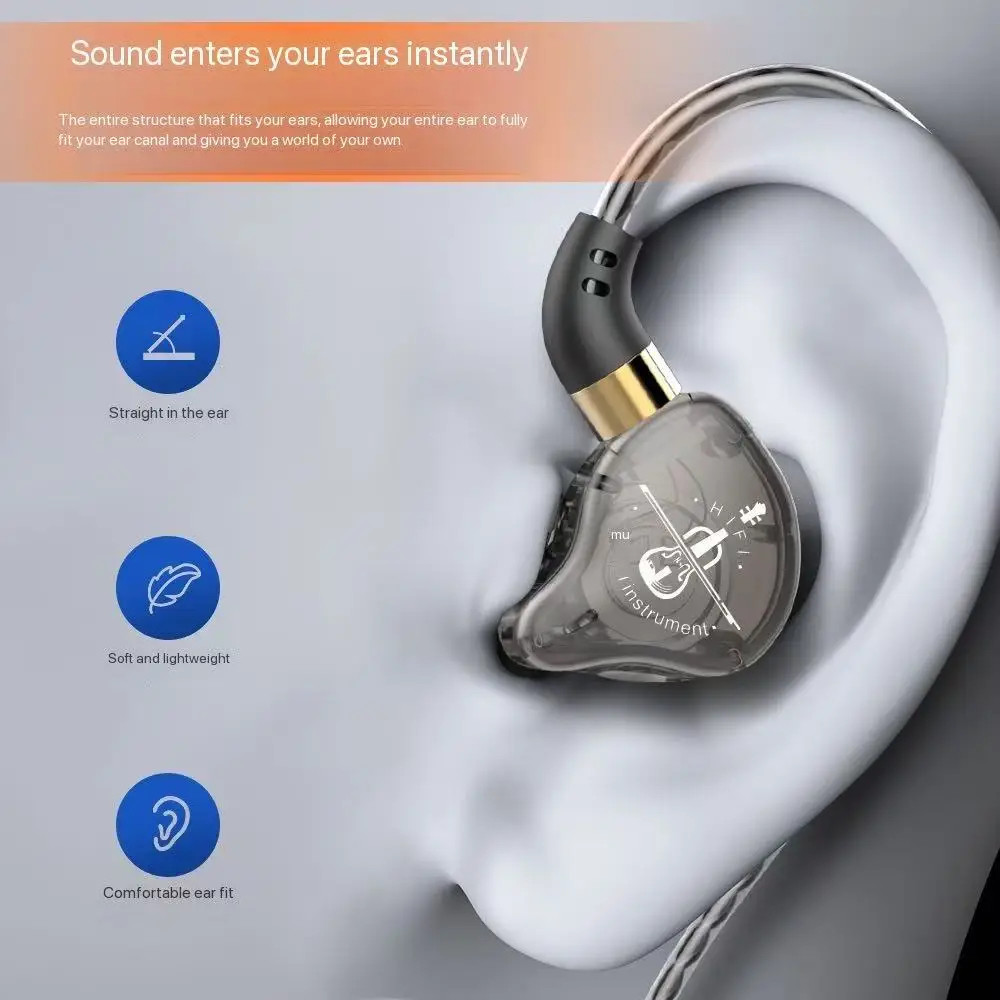 Original AK6 3.5mm Jack Wired Headphones Type C Plug Hifi Bass Stereo Earphone I