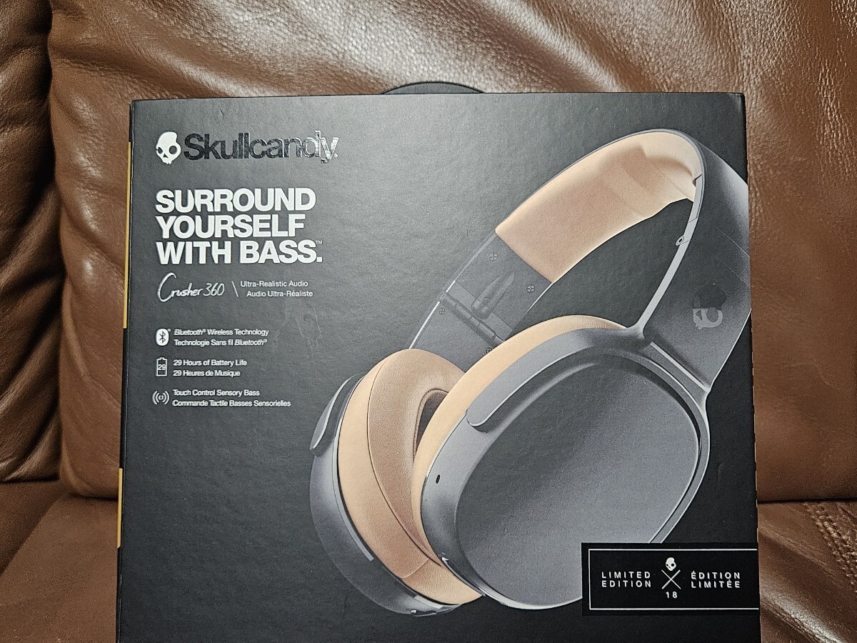 Skullcandy Crusher 360 Wireless Over-Ear Headphones Black/Tan Limited Edition JP