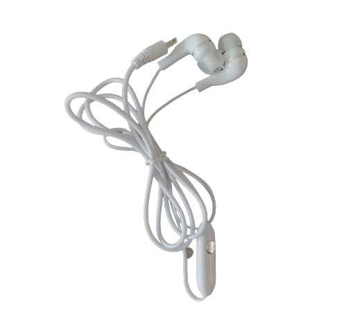 WHITE/SILVER UNIVERSAL Headset Earbuds w Microphone – 3.5mm Plug