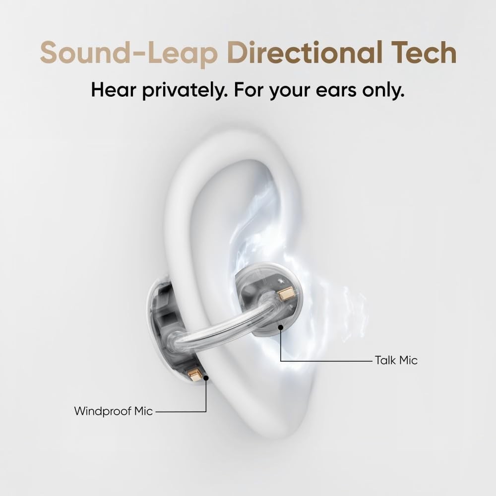 realme Buds Clip Open Ear Wireless Earbuds with 11mm Dual Magnet Drivers, 3D Spa