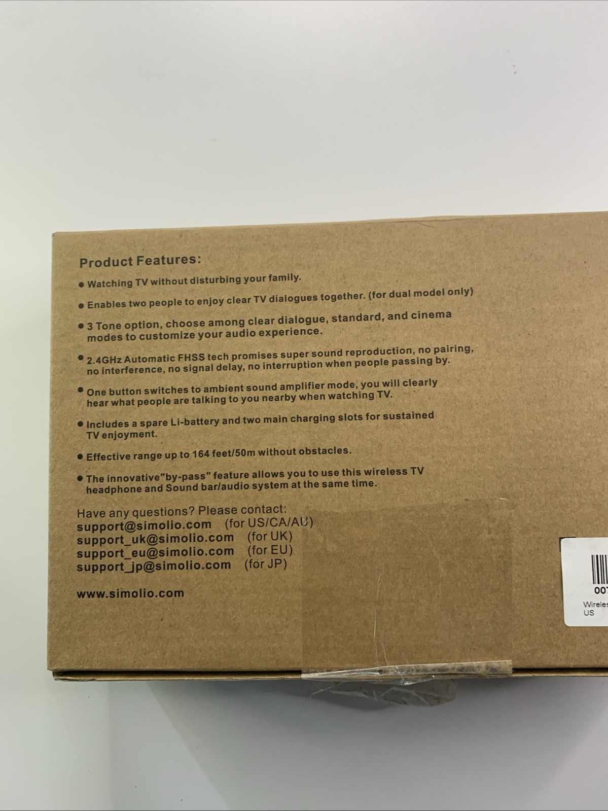 SIMOLIO SM-824D2 Dual Digital Wireless TV Headset Hearing Assistance