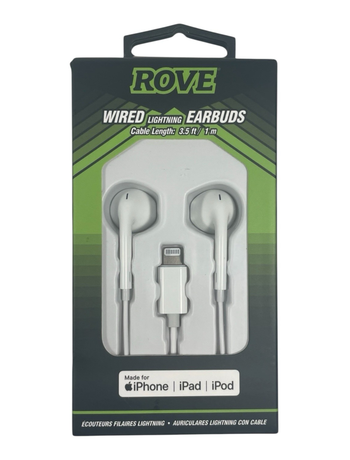 Rove Wired Earbuds – White – RVWEUSBCWHT – 3.5 ft cable length