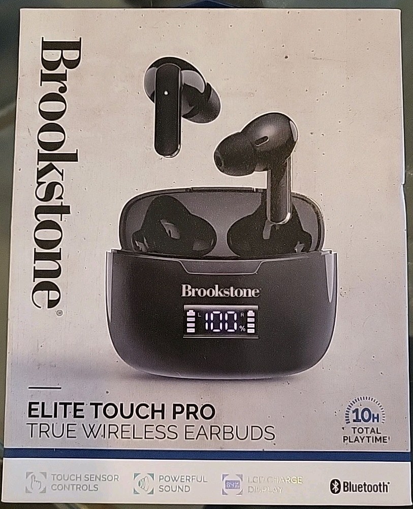Brookstone Elite Touch Pro Wireless Earbuds Sealed