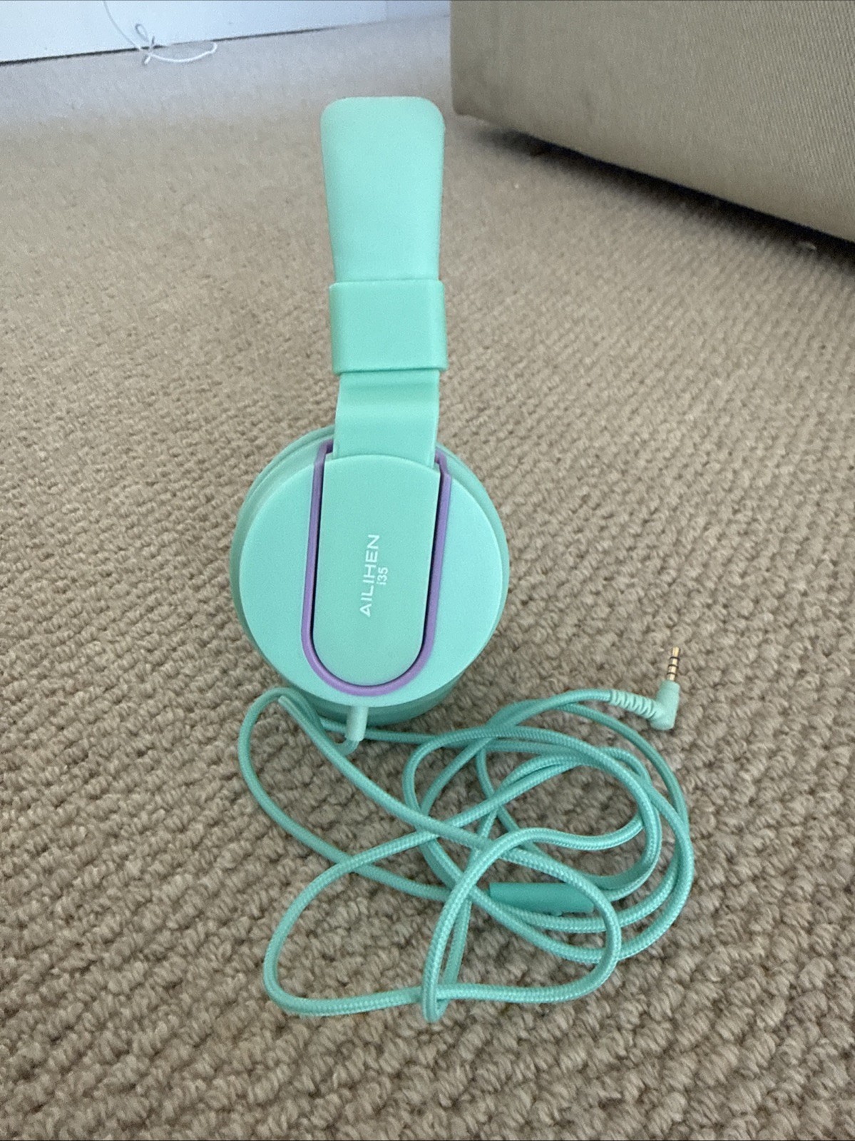 Mint Green And. Purple Wired On-Ear Headphones With 3.5mm Jack – Lightly Used.
