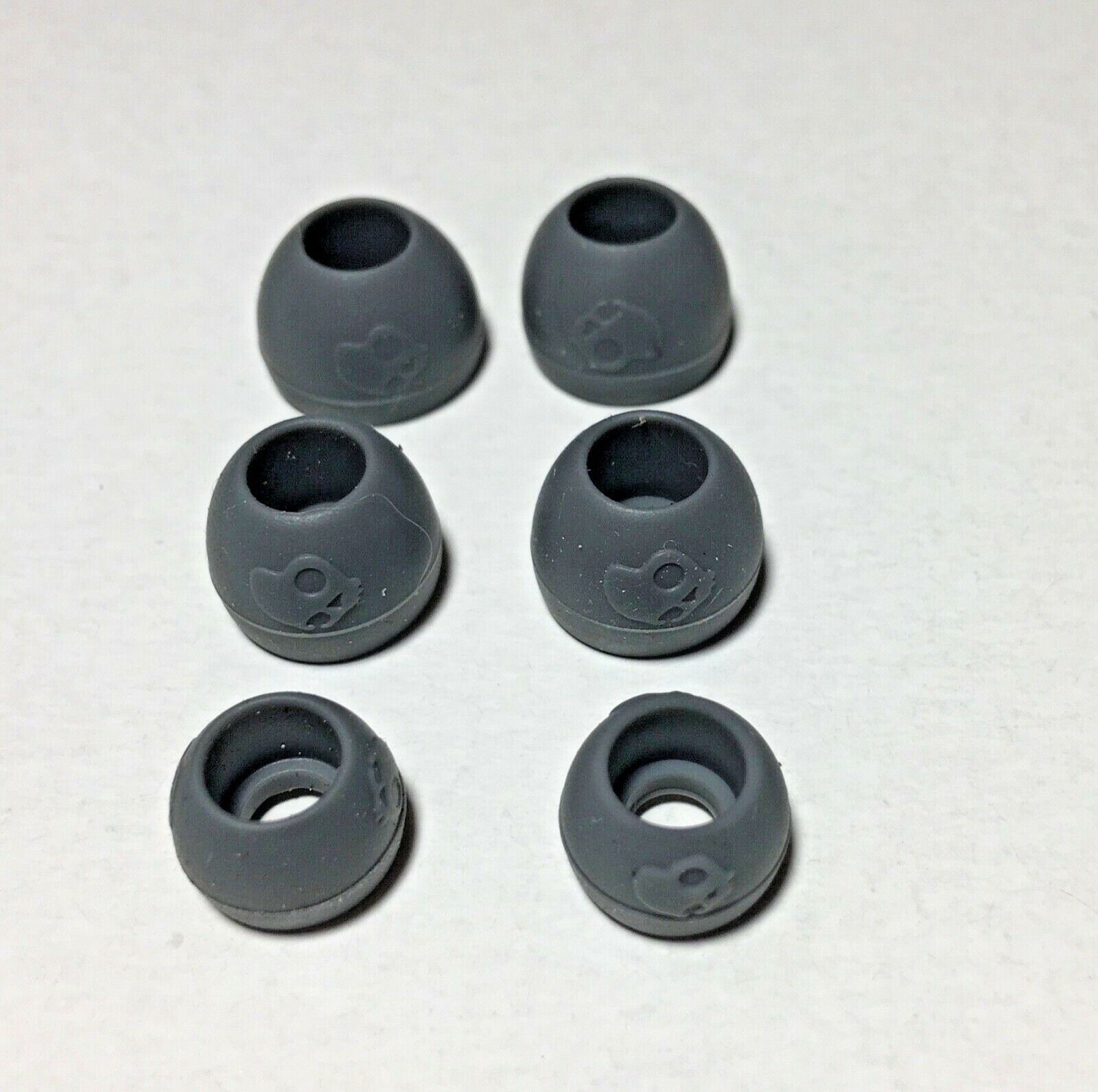 2 pair Original Skullcandy Earphones buds tips gels grey and two tone all sizes