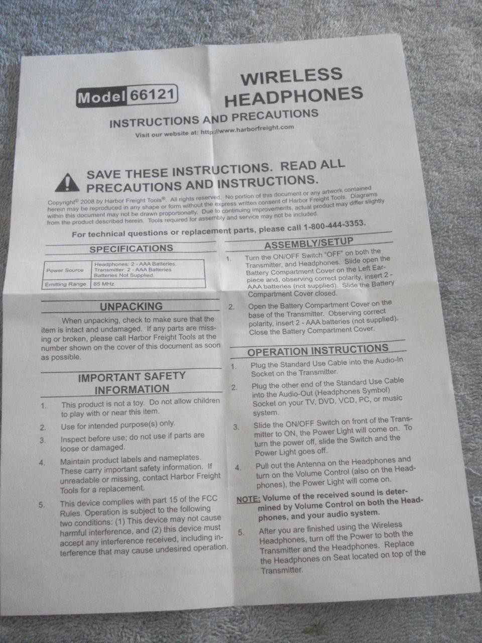 NEW 4 in 1 FM HI-FI WIRELESS HEADPHONE & NEW APPLE IPOD SHUFFLE 1GB