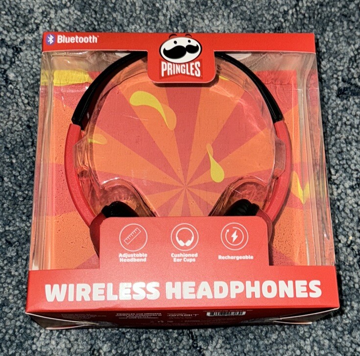 New In Box Pringles Wireless Headphones Set Back to school Bluetooth