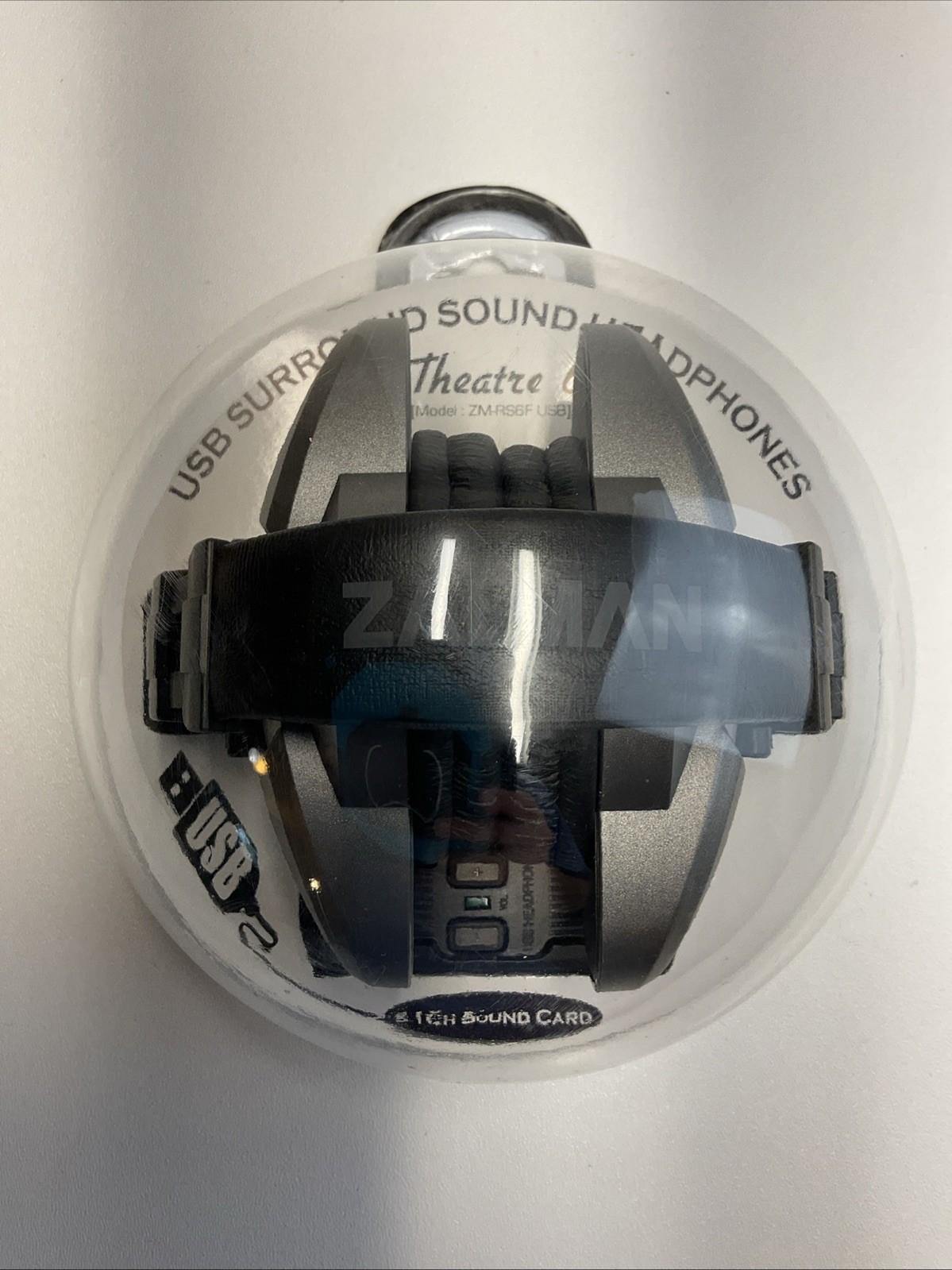 Zalman ZM-RS6F 5.1 Sound Card Headphones Theatre 6 USB NOS VTG