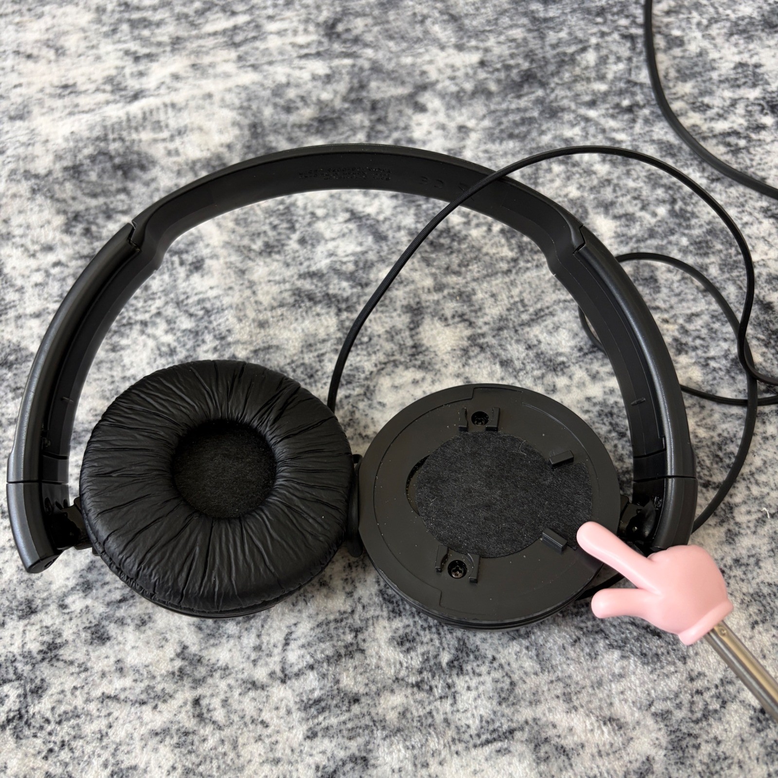 Sony 1-7-1 Wired Headphones Lot of 2 Unisex OS Black Folding On-Ear Tested Works
