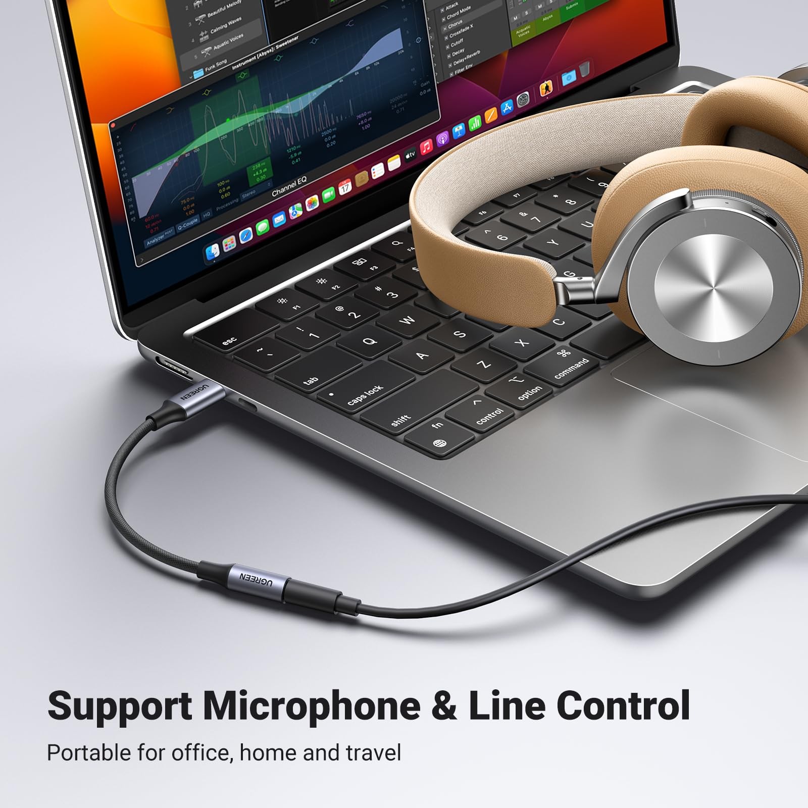 UGREEN USB C to 3.5mm Audio Adapter Type C to Headphone Aux Jack Dongle 24bit/96